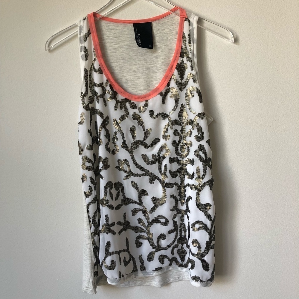 Anthropologie Dolan Sequin Sleeveless Top